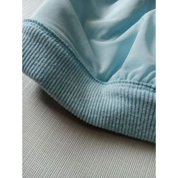 Auden Light Blue Waffle Knit Unlined Plus Size Bralette Women's 3X 46DD 48DD - Picture 10 of 10